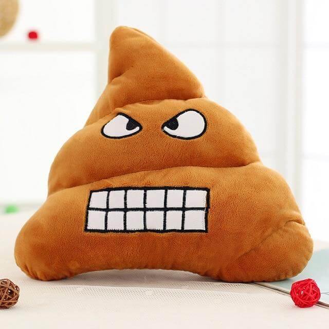 Poop Face Emoji Kissen