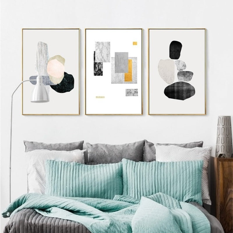 Abstract Geometrisch Nordisch - Leinwand Wandkunst Malerei