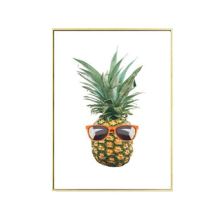 Frische Ananas Musik - Leinwand Wandkunst Gemälde