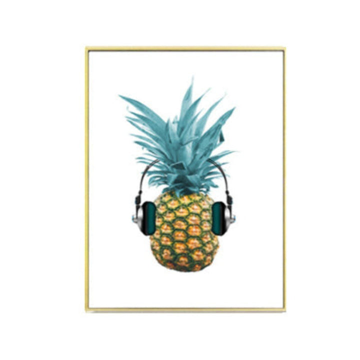Frische Ananas Musik - Leinwand Wandkunst Gemälde