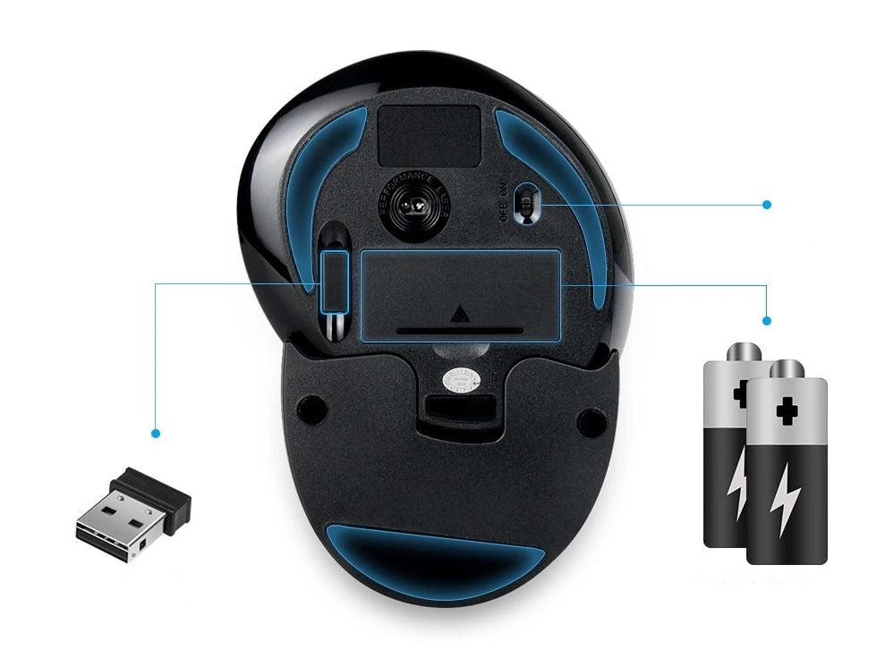 Ergonomische vertikale drahtlose 6-Tasten-Maus | Karnz