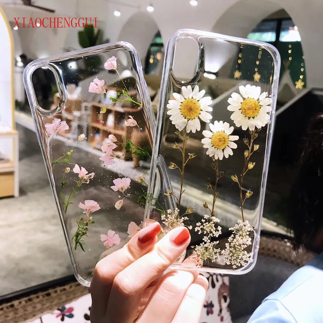 DaisyOats - Echte Trockenblumen iPhone Hülle | Karnz