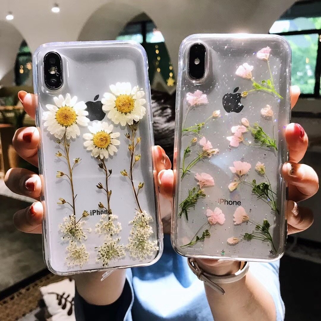 DaisyOats - Echte Trockenblumen iPhone Hülle | Karnz