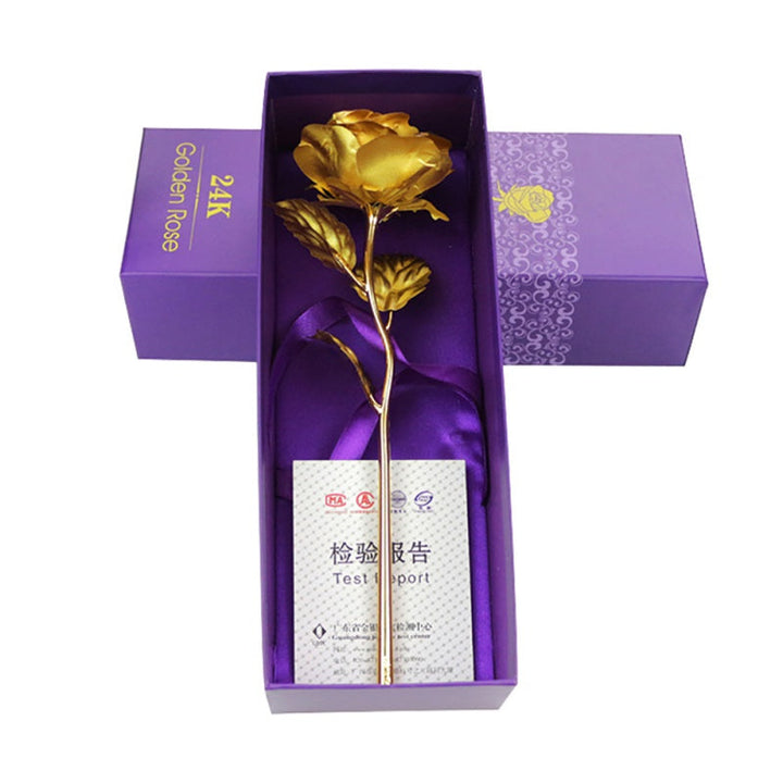 24k vergoldete Rose | Inklusive Zertifikat und luxuriösem Geschenkkarton