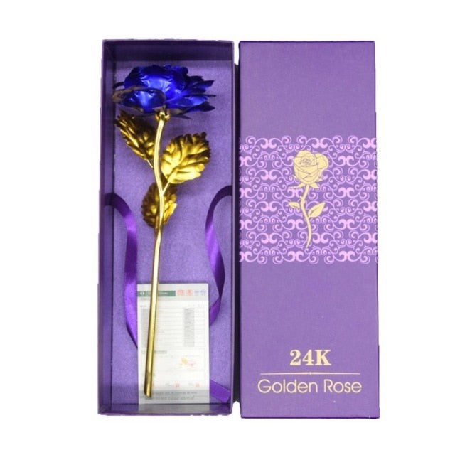 24k vergoldete Rose | Inklusive Zertifikat und luxuriösem Geschenkkarton