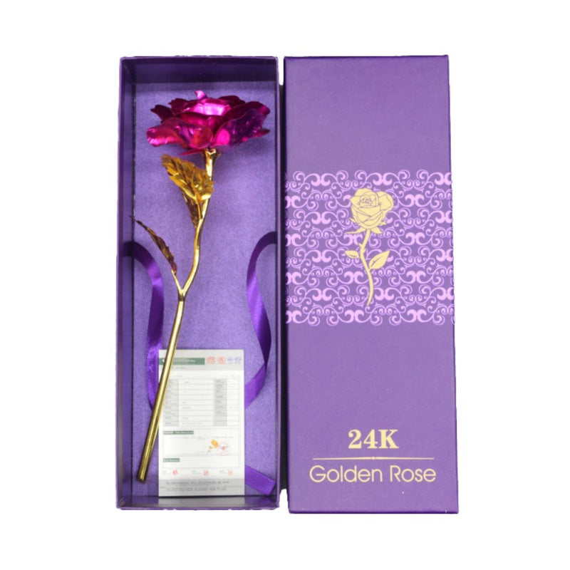 24k vergoldete Rose | Inklusive Zertifikat und luxuriösem Geschenkkarton
