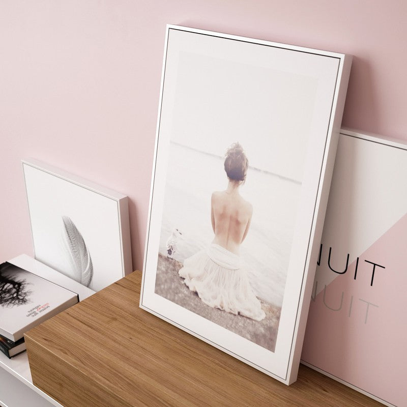 Nordic Refresh Feather Letters - Leinwandbild