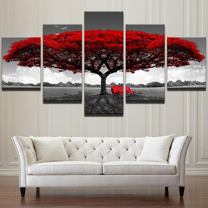 Roter Baum – Leinwandbild
