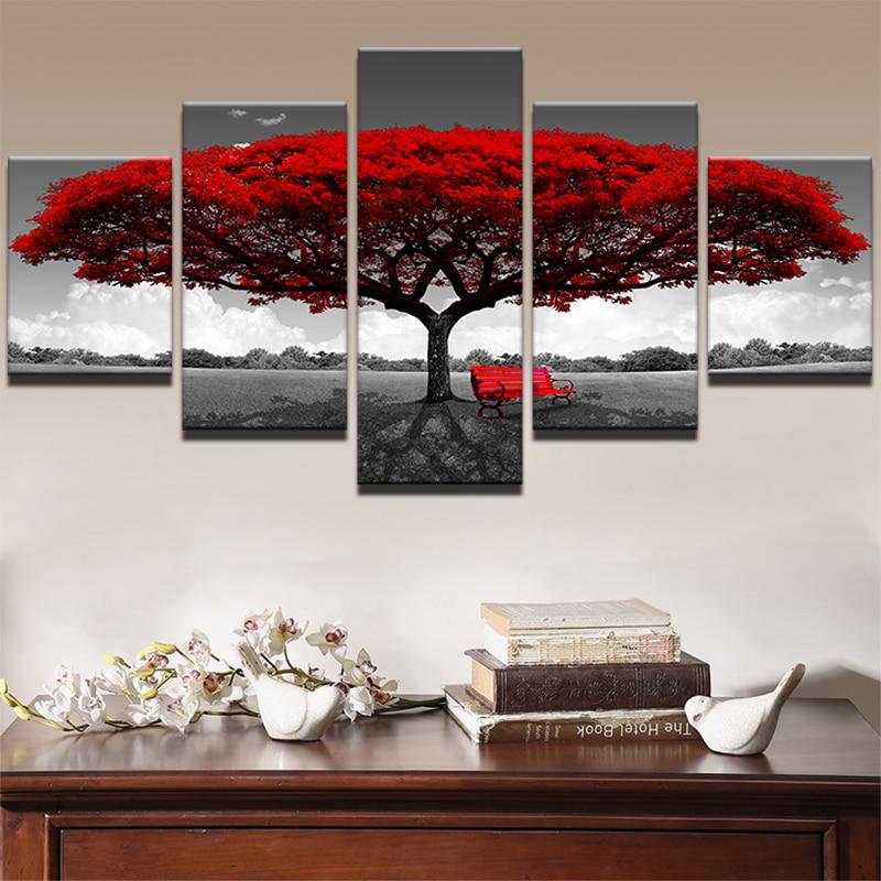 Roter Baum – Leinwandbild