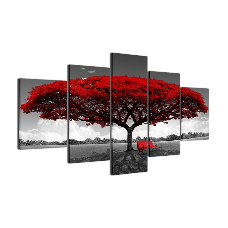 Roter Baum – Leinwandbild