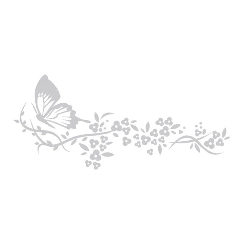 Moderne Schmetterlingsblumen – Wandaufkleber auf Leinwand