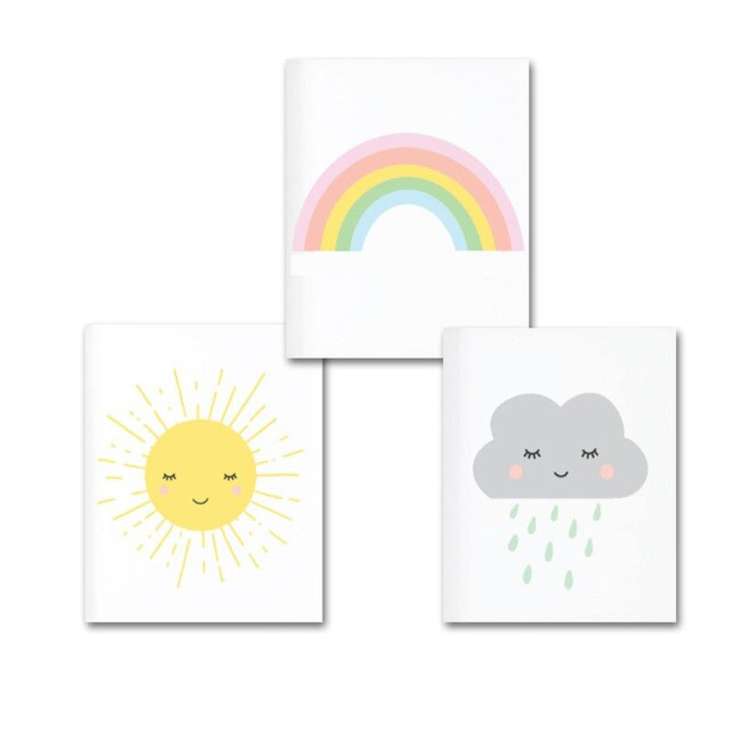 Moderner Cartoon-Regenbogen – Leinwandbild