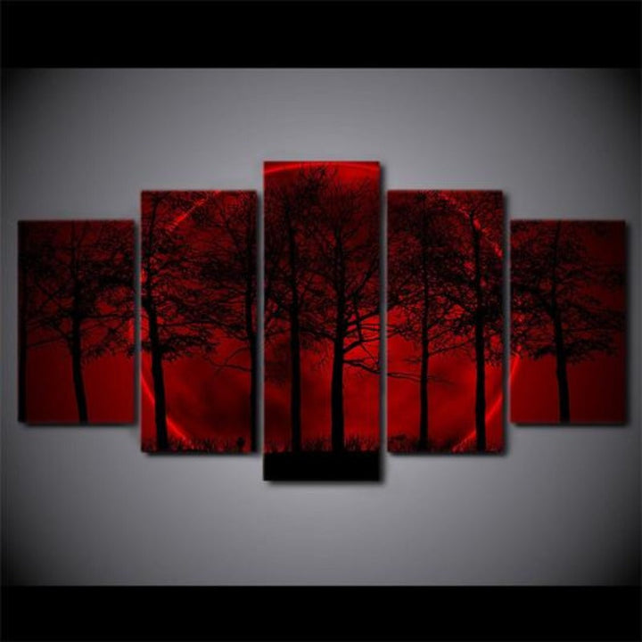 Roter Mondwald – Leinwandbild