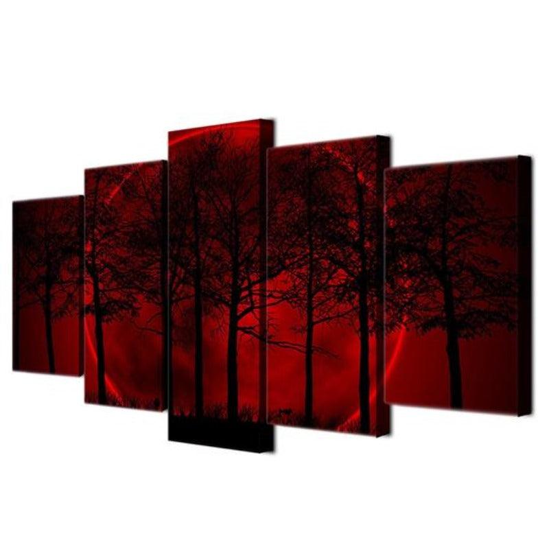 Roter Mondwald – Leinwandbild