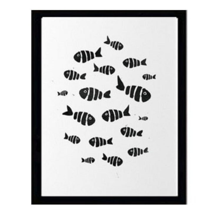 Minimalistische Schwarz-Weiß Inspirierende Buchstaben - Leinwand Wandkunst Gemälde