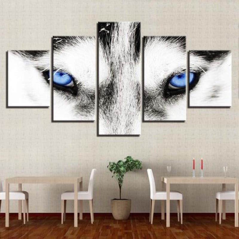 Wolfs blaue Augen - Leinwandbild