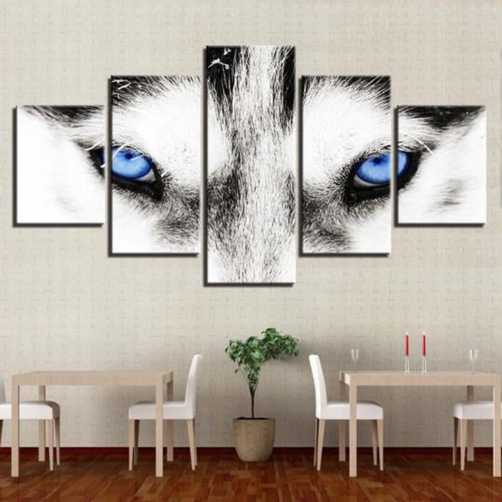 Wolfs blaue Augen - Leinwandbild