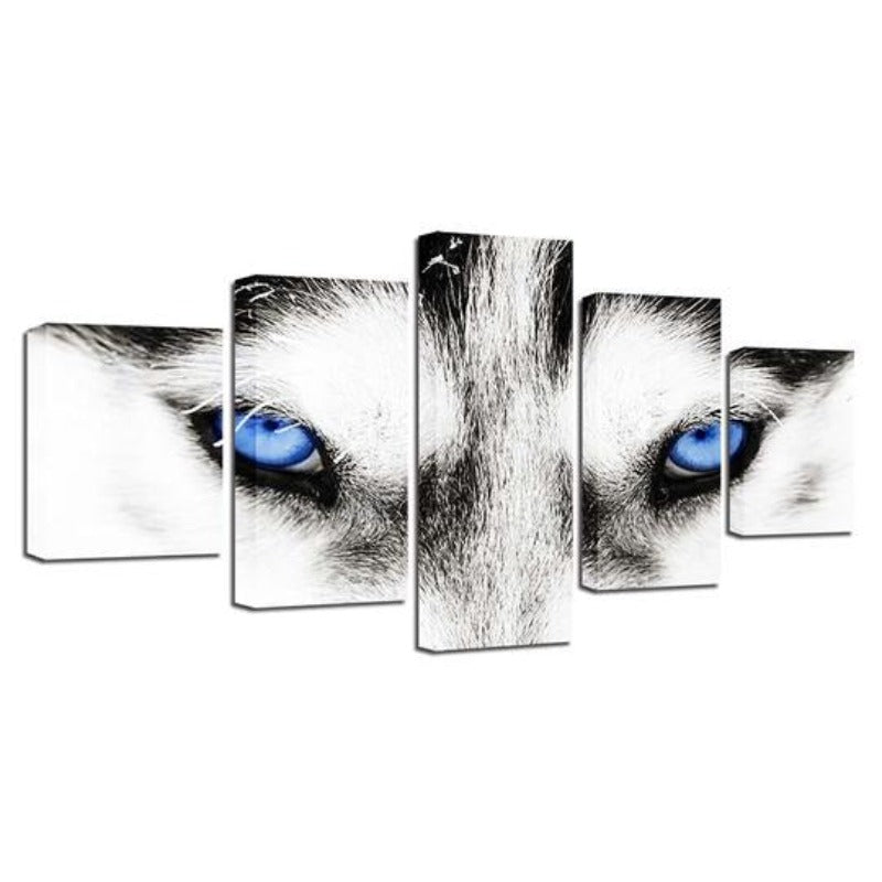 Wolfs blaue Augen - Leinwandbild