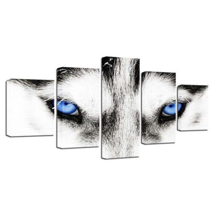 Wolfs blaue Augen - Leinwandbild