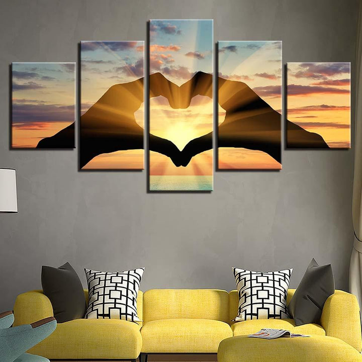 Herzform - Leinwand Wandkunst Malerei