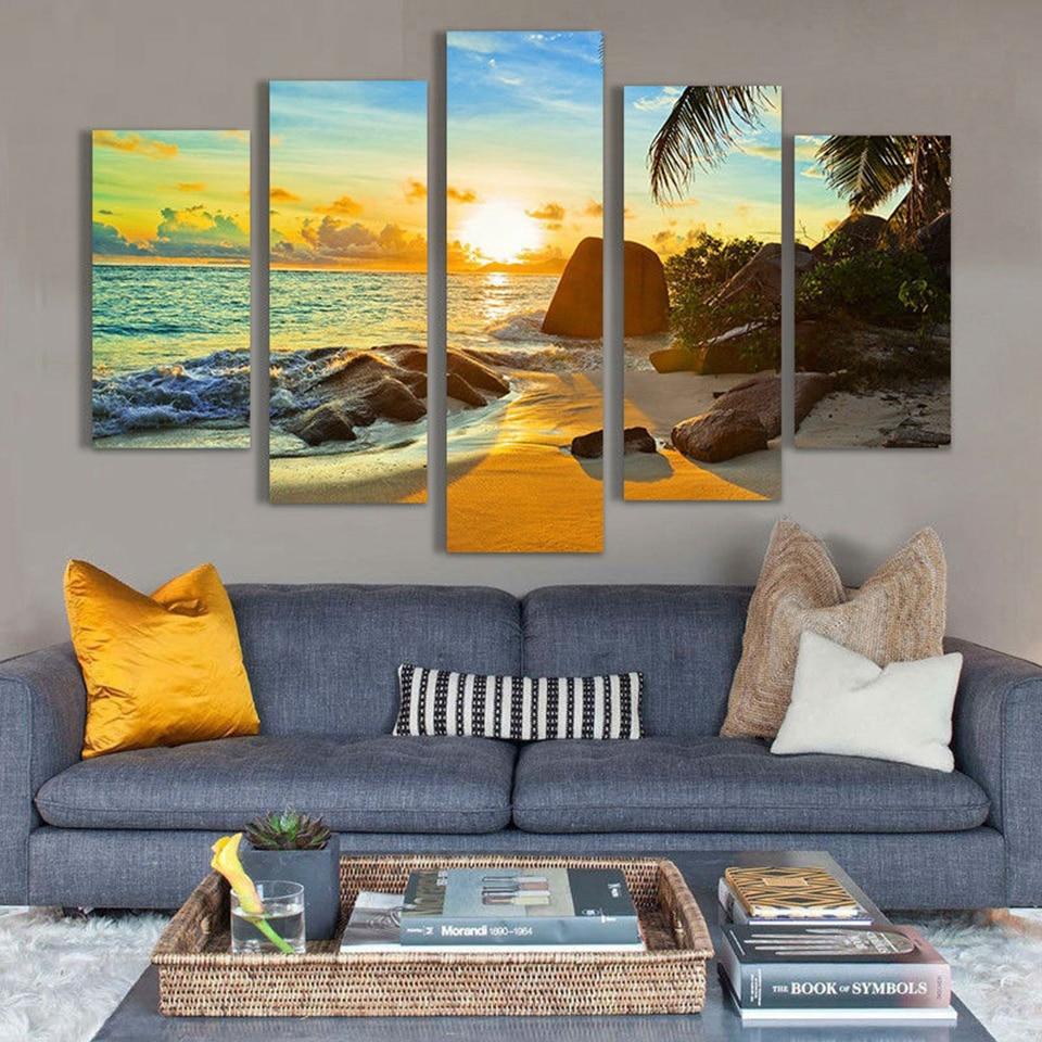 Coconut Tree Reef - Leinwand Wandkunst Gemälde