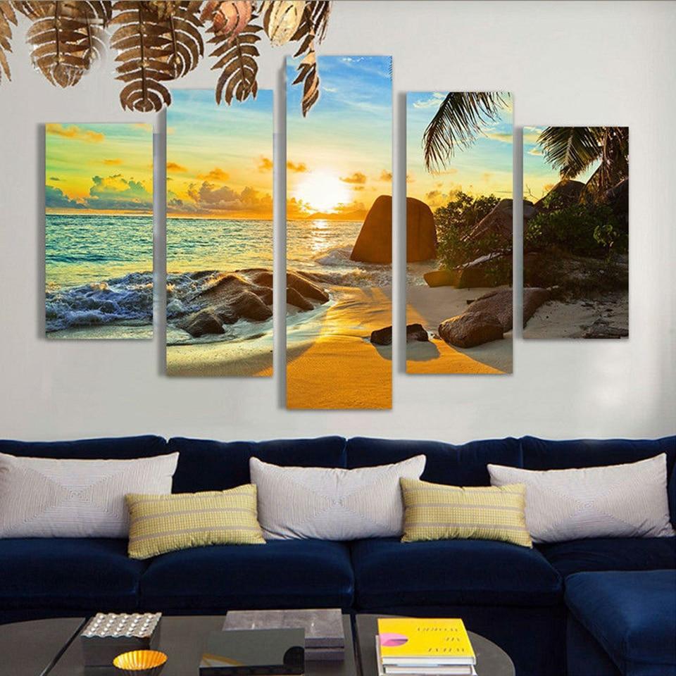 Coconut Tree Reef - Leinwand Wandkunst Gemälde