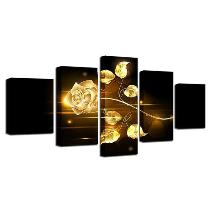 Golden Rose - Leinwand Wandkunst Gemälde