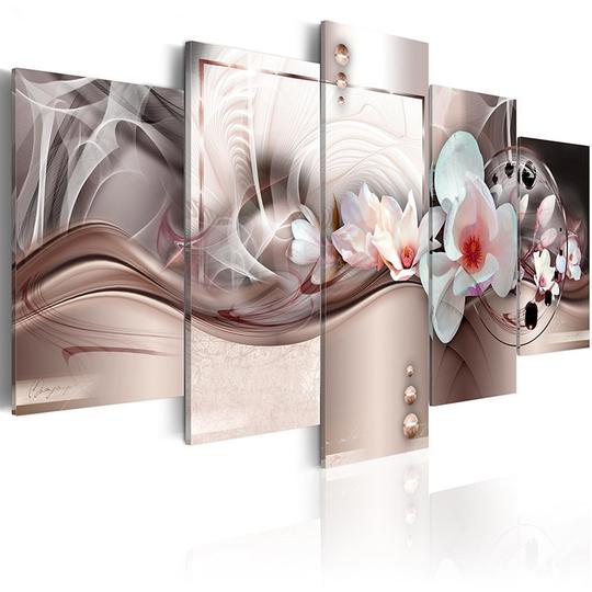 Weiße Magnolienblüten - Leinwandbild