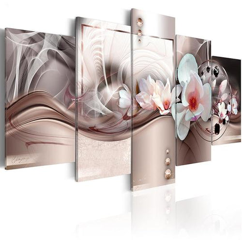 Weiße Magnolienblüten - Leinwandbild