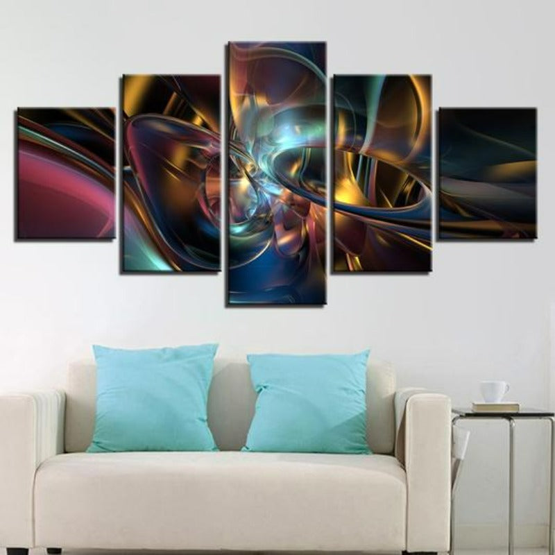 Farbige psychedelische Kunst - Leinwand Wandkunst Malerei