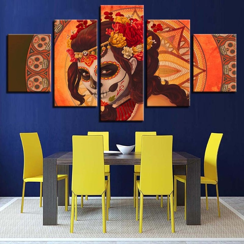 Schöne Dame des Todes - Leinwand Wandkunst Gemälde