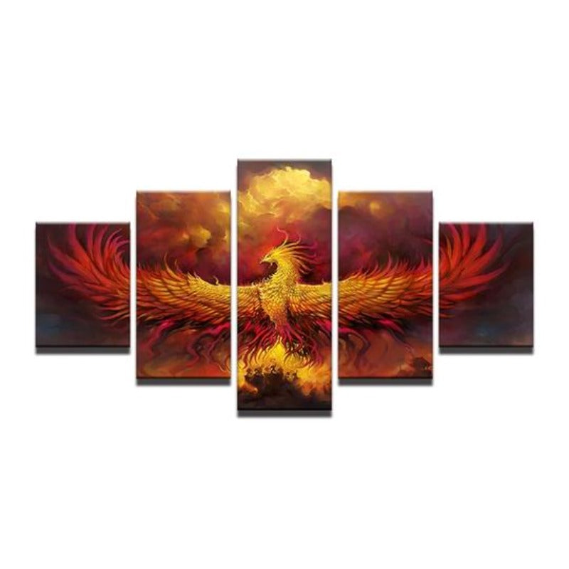 Fire Phoenix - Leinwand Wandkunst Malerei