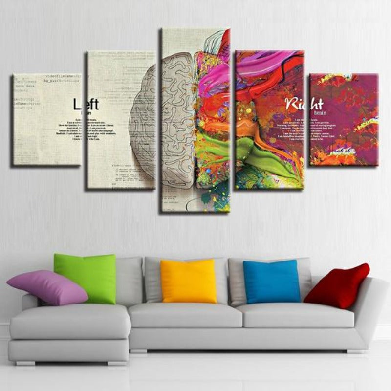 Abstracte Farb Gehirn Partition - Leinwand Wandkunst Malerei