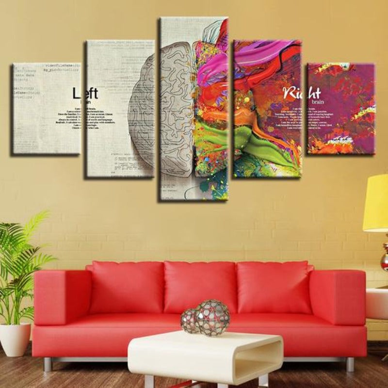 Abstracte Farb Gehirn Partition - Leinwand Wandkunst Malerei