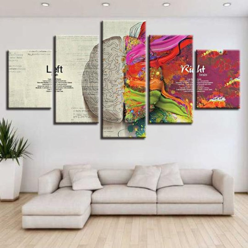 Abstracte Farb Gehirn Partition - Leinwand Wandkunst Malerei