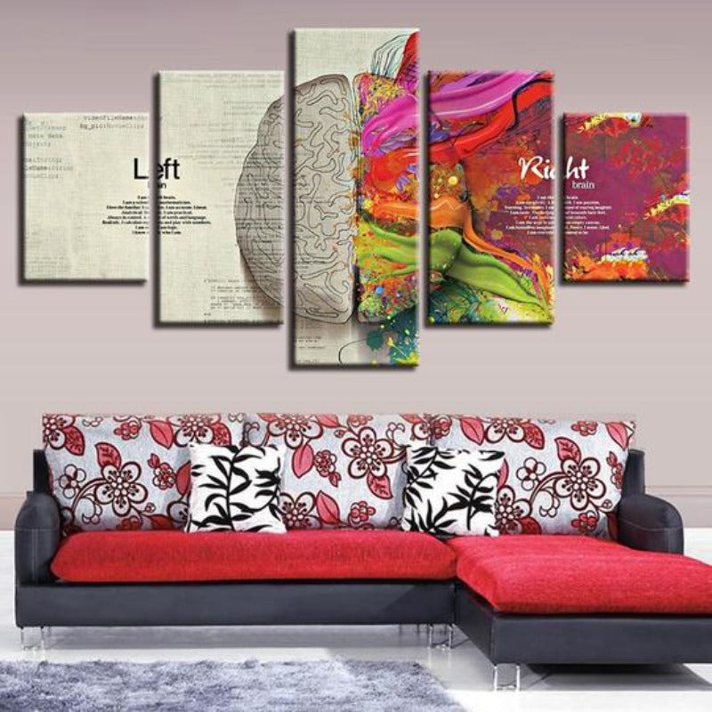 Abstracte Farb Gehirn Partition - Leinwand Wandkunst Malerei