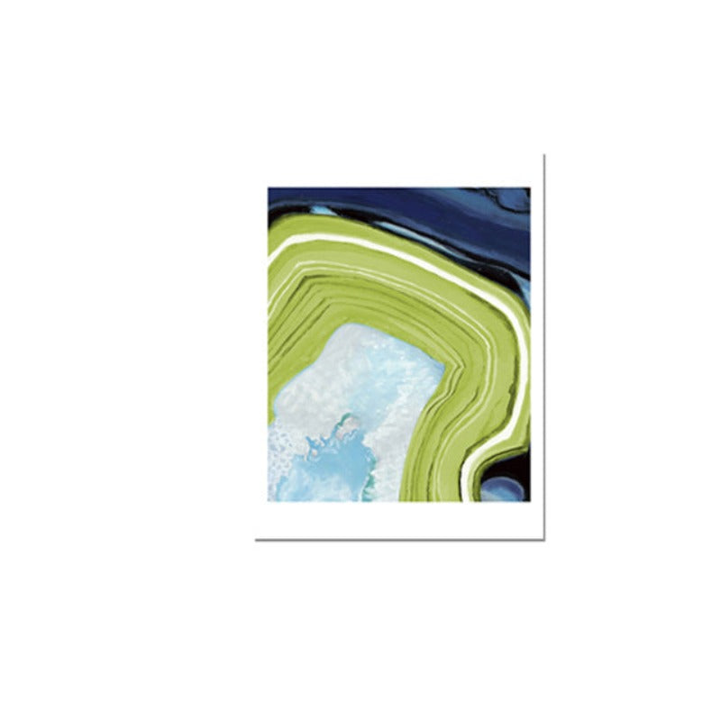 Abstract Blau Grün Marmor - Canvas Wandkunst Gemälde