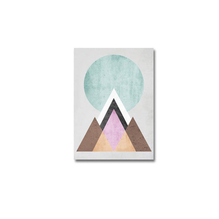Abstrakte Geometrische Wandkunst Drucke Vintage Poster - Leinwand Wandkunst Gemälde