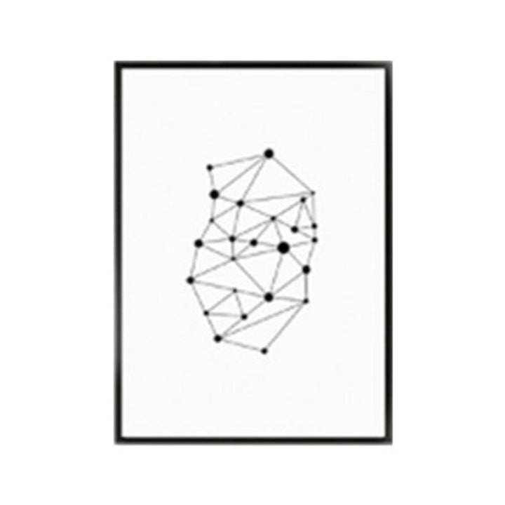Liebe zur Geometrie - Leinwand Wandkunst Malerei
