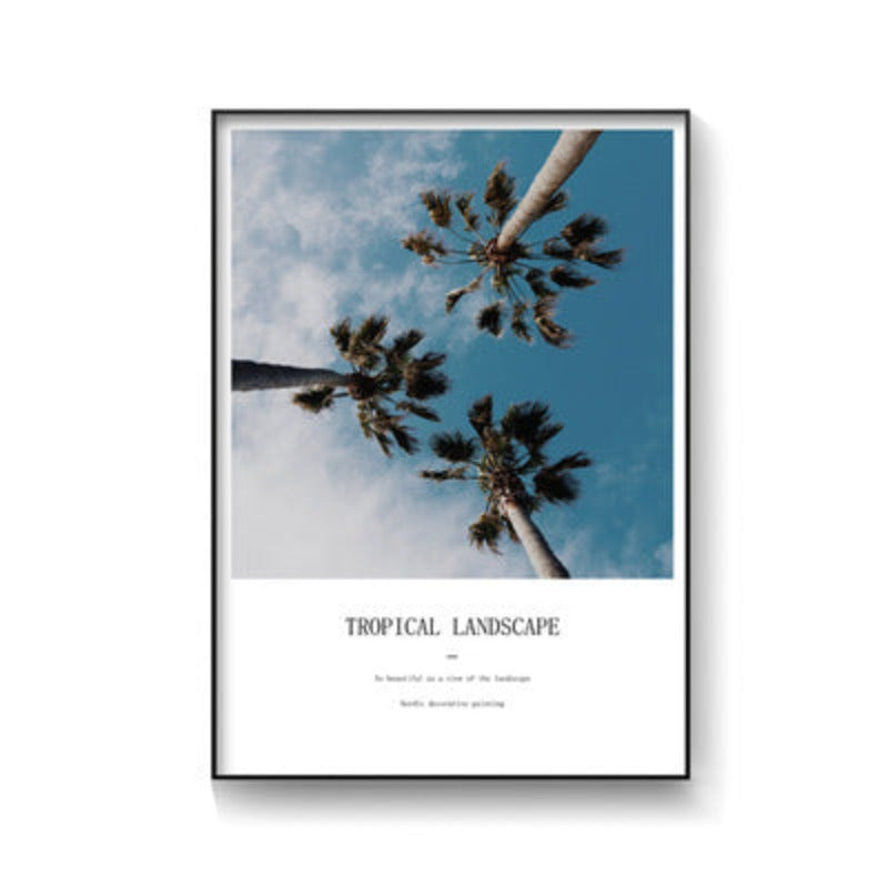 Reiseposter, Kokosnussbaum-Drucke, tropische Meereslandschaft - Leinwandbild