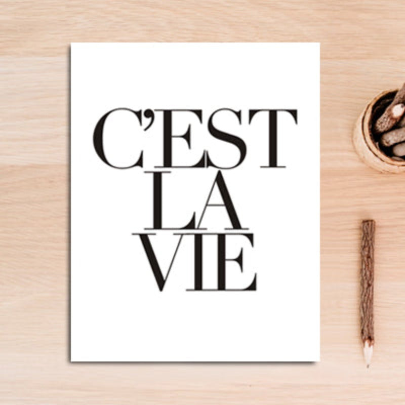 C'est La Vie - Leinwand Wandkunst Gemälde
