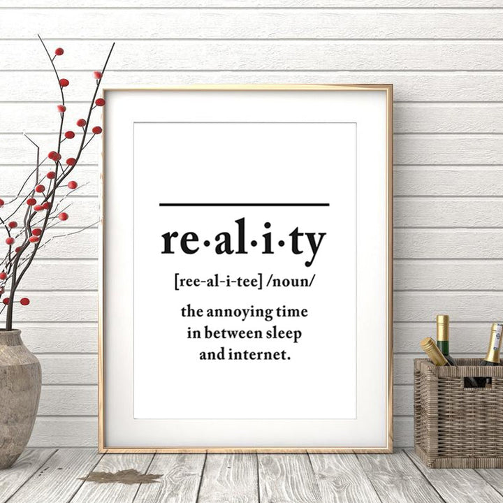 Definition der Realität - Leinwand Wandkunst Malerei