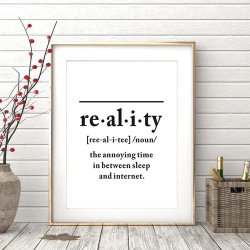 Definition der Realität - Leinwand Wandkunst Malerei