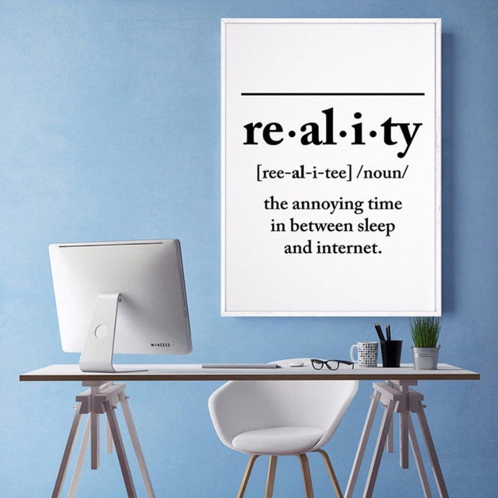 Definition der Realität - Leinwand Wandkunst Malerei