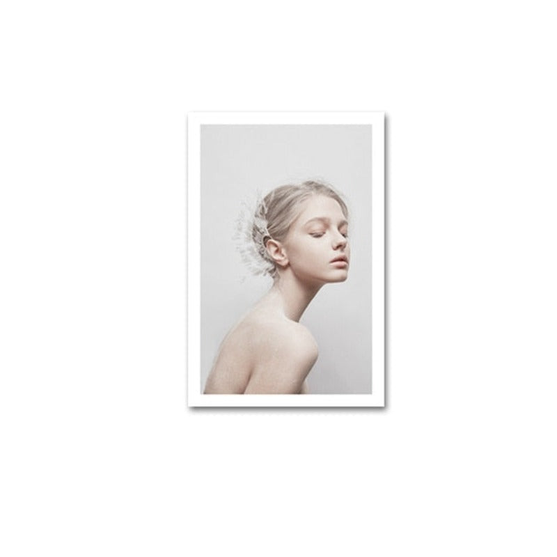 Moderne nordische Blumendrucke „Liebe ist die Antwort“ – Leinwandbild