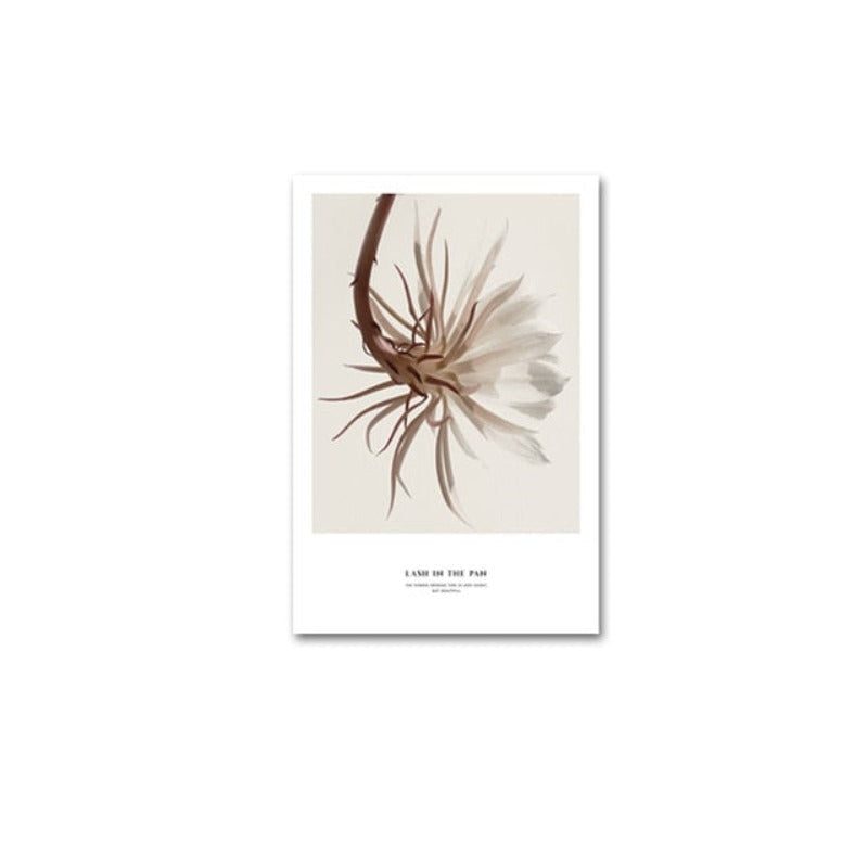 Moderne nordische Blumendrucke „Liebe ist die Antwort“ – Leinwandbild