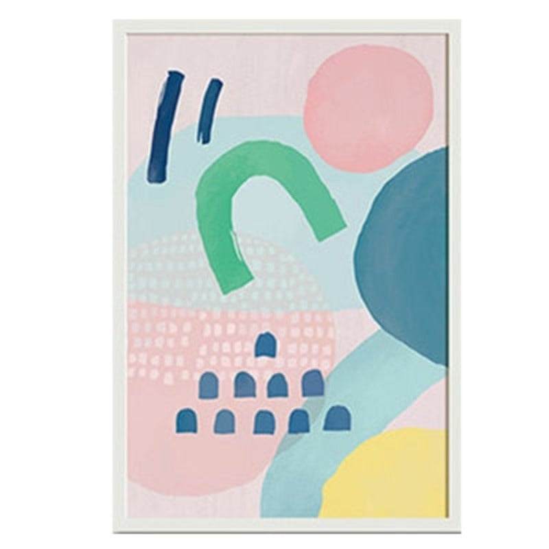 Abstract Aquarell Multi Pink Prinzessin - Leinwand Wandkunst Gemälde