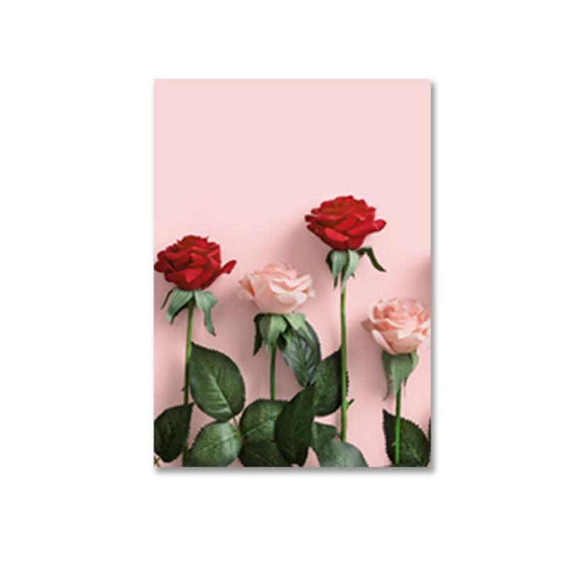 Modernes Rosenblumen-Wandbild – Nur gute Vibes!