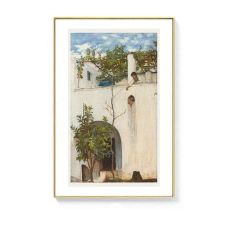 Vintage abstrakte Figurenbilder auf Leinwand - Wandkunst auf Leinwand