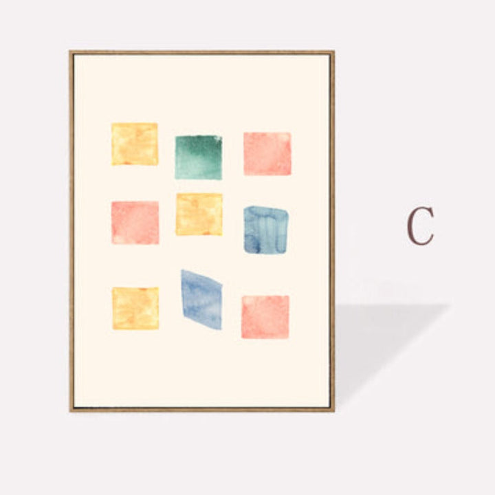 Geometrische Aquarelldrucke Poster - Leinwand Wandkunst Malerei